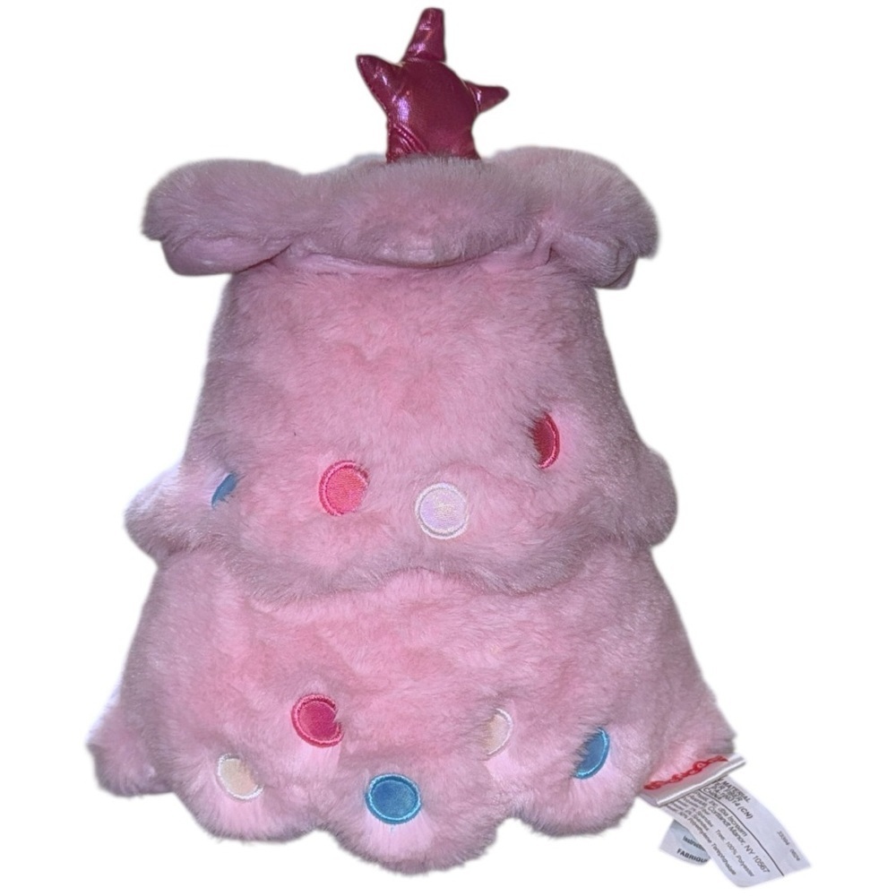 Iscream Pink Christmas Tree Plush Toy – Kawaii Holiday Decor, Glitter Shoes - Picture 4 of 7